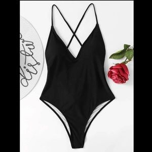 NWT New SHEIN tie back one piece swimsuit
